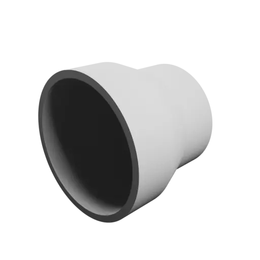 Tubing adapter STL 3D file ⌀ 50–40 mm (Length: 43 mm)