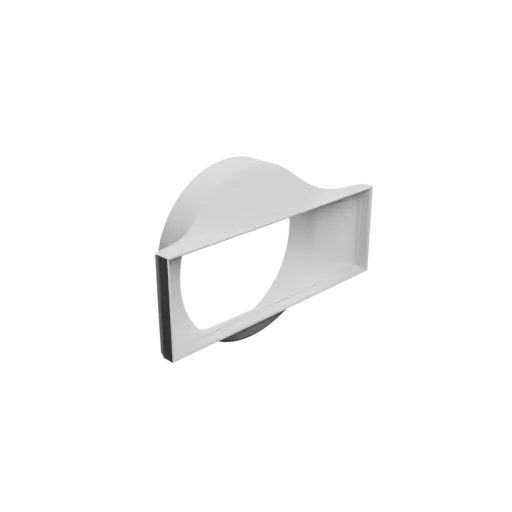 fichier STL Adaptateur de tube rond ⌀151 mm vers rectangulaire 220×75 mm, épaisseur 2 mm + décalage