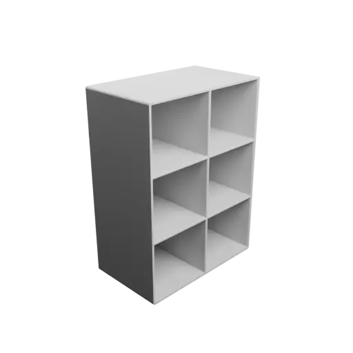 Small parts organizer with 6 drawers 49×45×60 mm STL 3D file, thickness: 2 mm