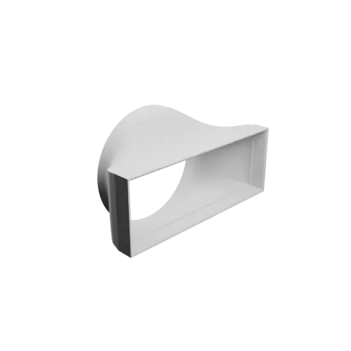 fichier 3D STL Adaptateur de tube rond ⌀152 mm vers rectangulaire 220×80 mm, épaisseur 3 mm + décalage