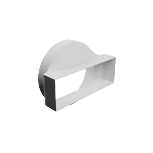 Round-to-Rectangular Tube Adapter STL 3D file ⌀250 mm to 300×105 mm, thickness 2 mm