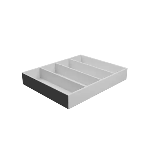 Multi-compartment box STL 3D file: 4 compartments of 100×30×18 mm