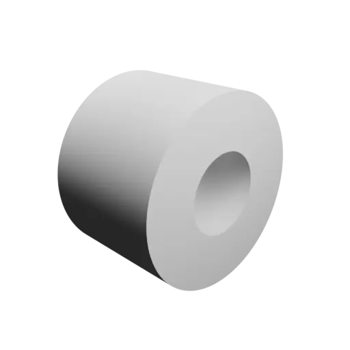fichier 3D STL tube cylindrique Ø ext. 15 mm, Ø int. 6.4 mm, longueur 10 mm