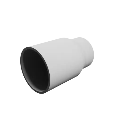 Tubing adapter STL 3D file ⌀ 62–50 mm (Length: 95 mm)