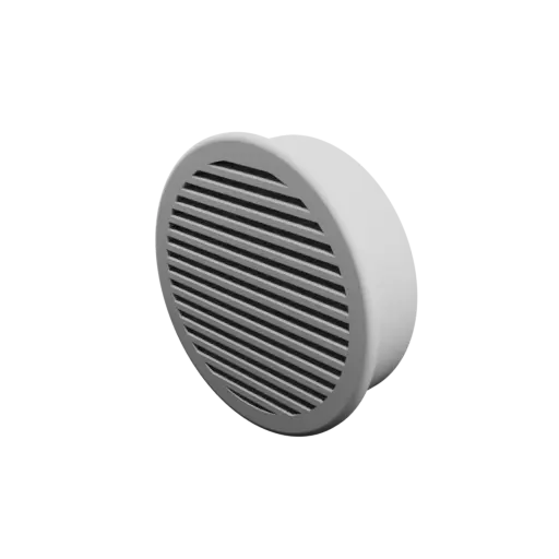 Round air vent STL 3D file ∅ 80 mm, slat angle: 10°