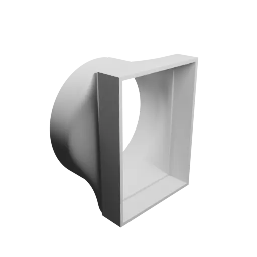 fichier STL Adaptateur de tube rond ⌀78 mm vers rectangulaire 58×80 mm, épaisseur 2 mm