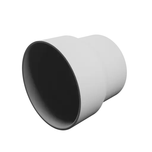 Tube adapter STL 3D file ⌀ 69–60 mm (Length: 60 mm)