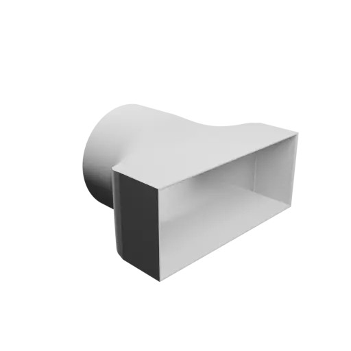 fichier 3D STL Adaptateur de tube rond ⌀150 mm vers rectangulaire 240×100 mm, épaisseur 3 mm