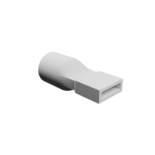 fichier STL Adaptateur de tube rond ⌀25 mm vers rectangulaire 20×5 mm, épaisseur 2 mm