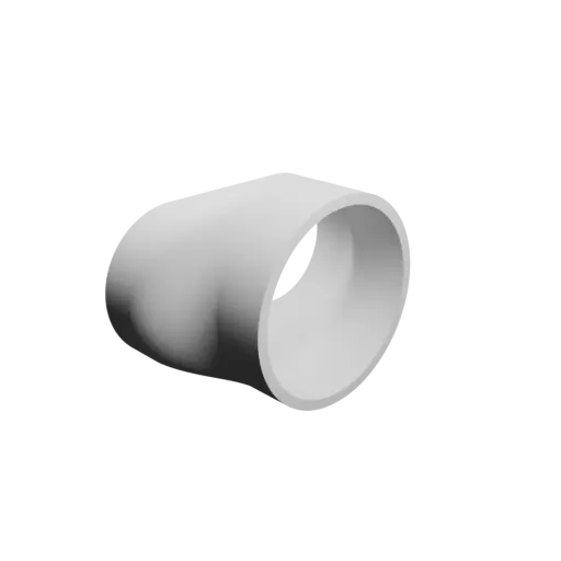 Oval hose adapter STL 3D file 106x52 mm to 72x71 mm – transition: 25 mm