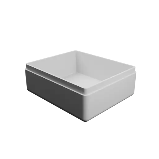 fichier 3D STL boîte à base rectangulaire avec couvercle - 65×55×27 mm, paroi 2 mm