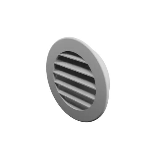 Round air vent STL 3D file ∅ 90 mm, slat angle: 45°