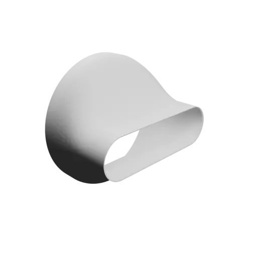 fichier 3D STL Adaptateur de tuyau ovale 196x195.9mm vers 196x56mm - transition: 60mm