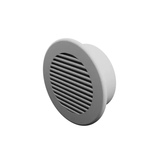 Round air vent STL file ∅ 58 mm, slat angle: 10°