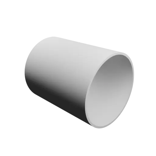 hollow tube STL file OD 45 mm, ID 42.5 mm, length 55 mm