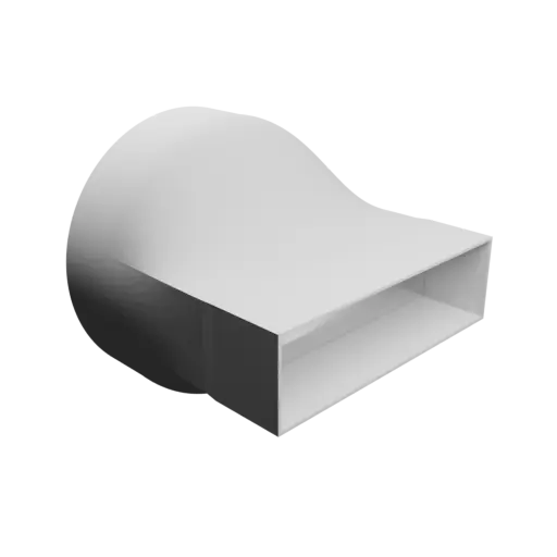 fichier STL Adaptateur de tube rond ⌀203 mm vers rectangulaire 196×56 mm, épaisseur 2 mm