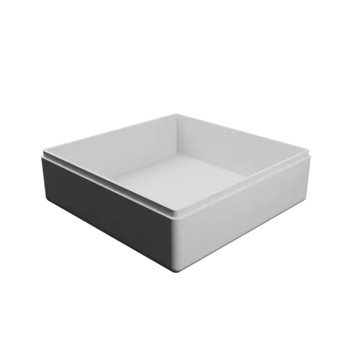fichier 3D STL boîte à base carrée avec couvercle - 120×120×40 mm, paroi 3 mm