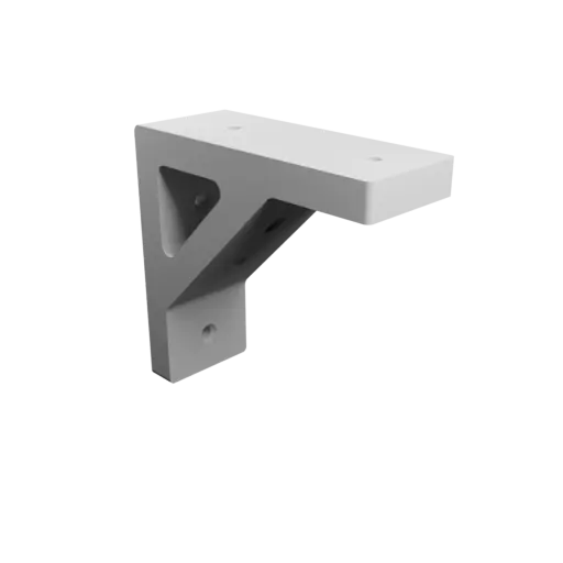 fichier 3D STL Équerre d'étagère 106×100 mm, Épaisseur 12 mm, Diamètre orifice 5 mm