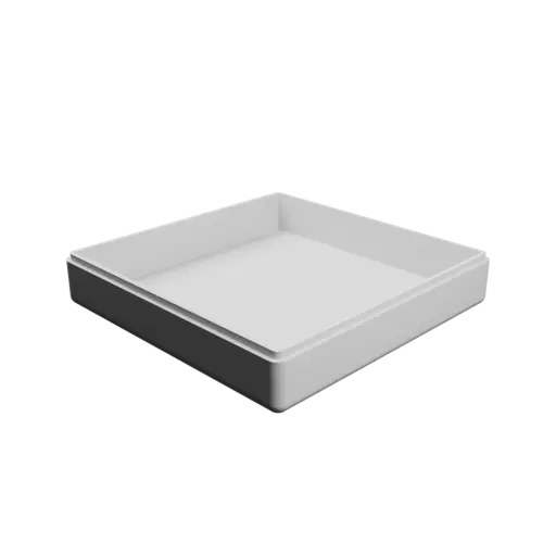 modèle 3D STL boîte carrée avec couvercle - 180×180×40 mm, paroi 5 mm