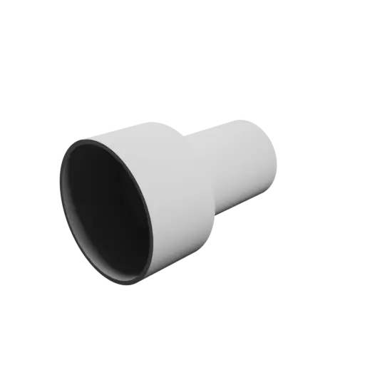 Tubing adapter STL file ⌀ 64–42 mm (Length: 95 mm)