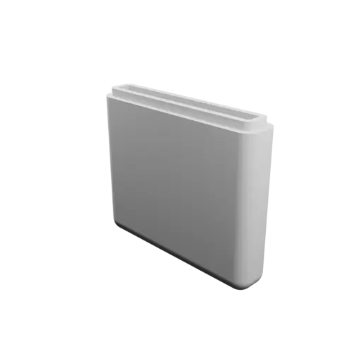 fichier 3D STL boîte à base rectangulaire avec couvercle - 98×20×90 mm, paroi 6 mm