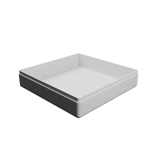 modèle 3D STL boîte à base carrée avec couvercle - 100×100×25 mm, paroi 2 mm