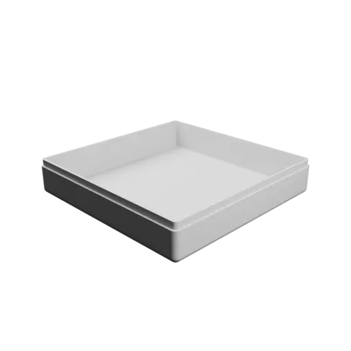 modèle 3D STL boîte carrée avec couvercle - 110×110×25 mm, paroi 2 mm