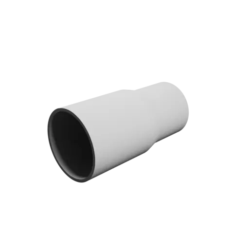 Tubing adapter STL 3D file ⌀ 46–40 mm (Length: 91 mm)