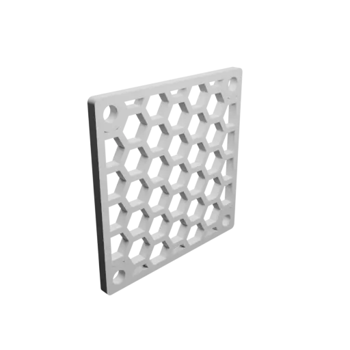 Protective grid STL file, center-to-center: 32x32mm, mesh: 5mm - Ø3mm