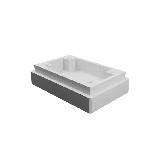 Enclosure with screw-mounted lid STL 3D file: 60×40×20 mm