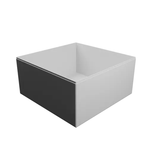 fichier STL boîte à base carrée avec couvercle - 220×220×110 mm, paroi 2 mm