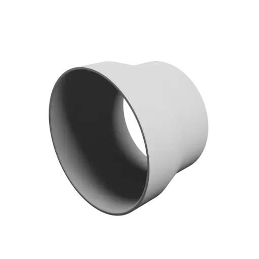Tube adapter STL 3D file ⌀ 88–76 mm (Length: 60 mm)
