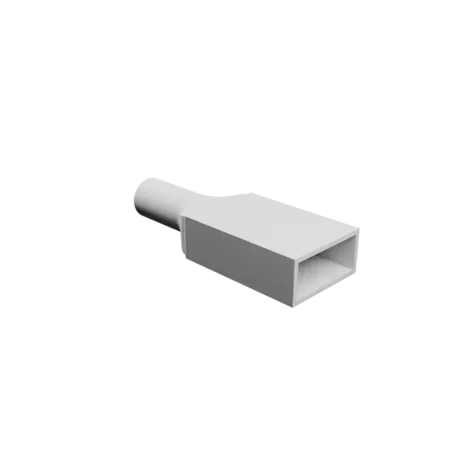 fichier STL Adaptateur de tube rond ⌀20 mm vers rectangulaire 37×16 mm, épaisseur 2 mm