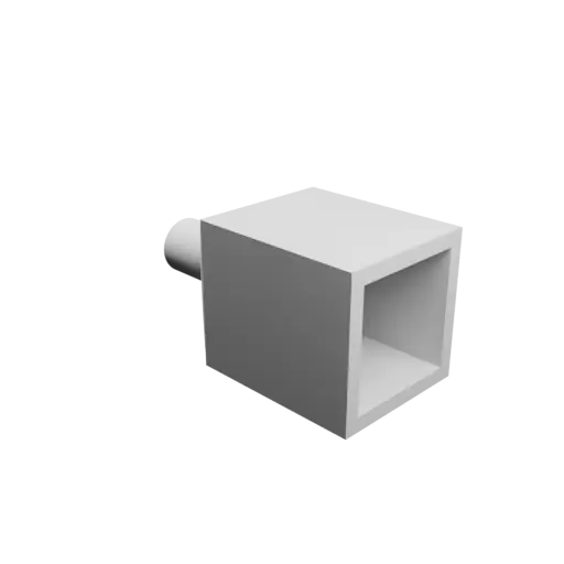 fichier STL Adaptateur de tube rond ⌀20 mm vers rectangulaire 40×40 mm, épaisseur 5 mm