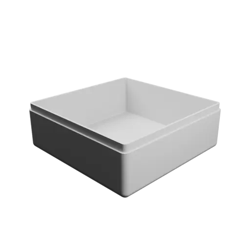 fichier 3D STL boîte à base carrée avec couvercle - 80×80×32 mm, paroi 2 mm