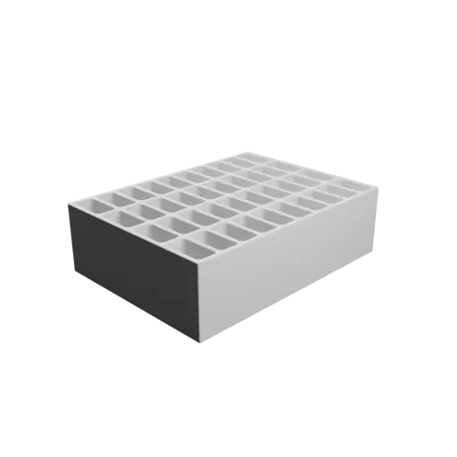fichier STL Boîte multi-compartiments : 40 compartiments de 30×15×50 mm