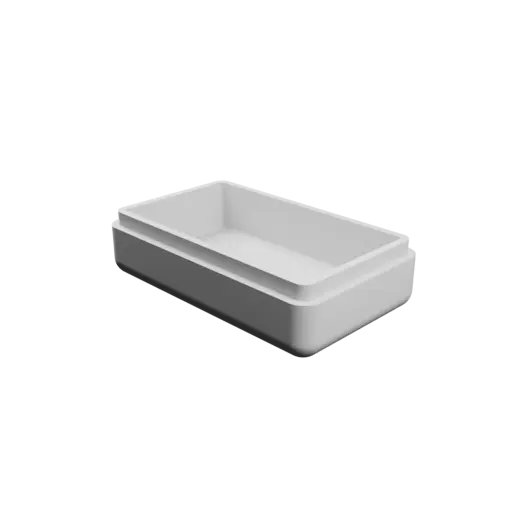 fichier STL boîte rectangulaire avec couvercle - 75×45×25 mm, paroi 4 mm