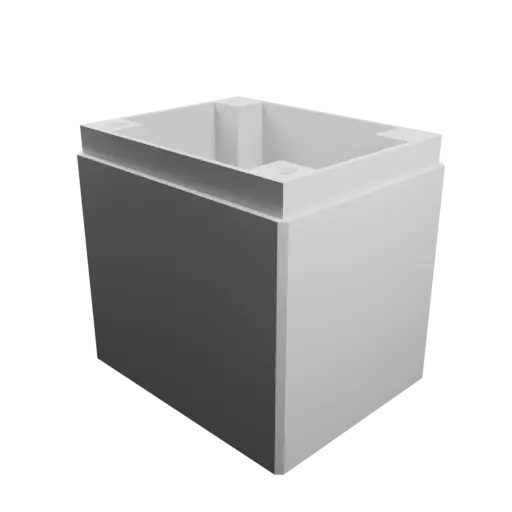 Enclosure with screw-mounted lid STL 3D file: 50×40×60 mm
