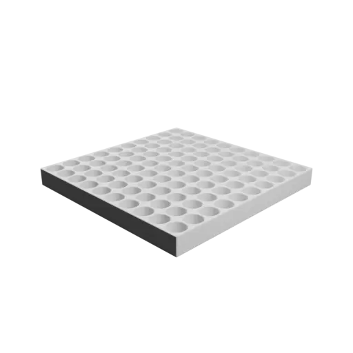 Multi-compartment box STL file: 100 compartments of 15.5×15.5×15 mm
