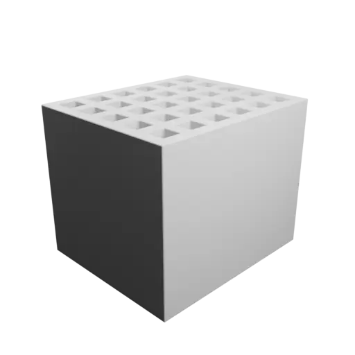 fichier STL Boîte multi-compartiments : 30 compartiments de 13×13×100 mm