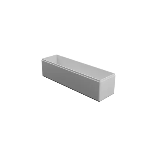 fichier 3D STL boîte à base rectangulaire avec couvercle - 218×60×60 mm, paroi 3 mm