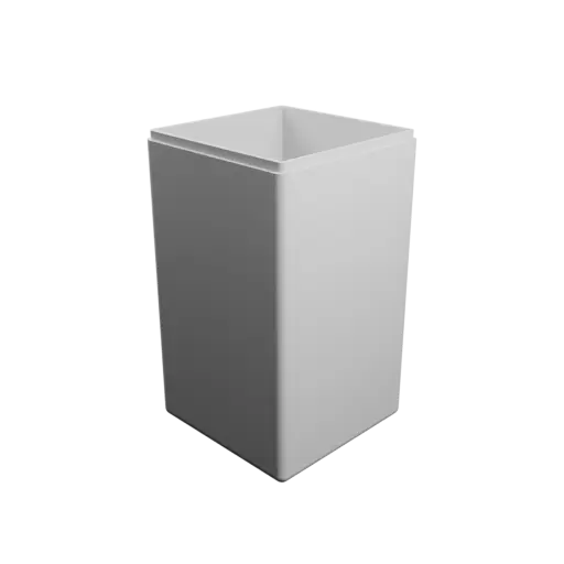 modèle 3D STL boîte carrée avec couvercle - 86×86×150 mm, paroi 3 mm
