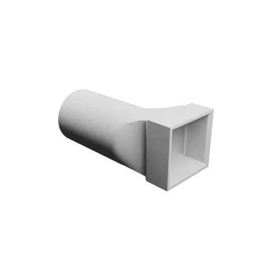 fichier STL Adaptateur de tube rond ⌀35 mm vers rectangulaire 31.9×30 mm, épaisseur 3 mm + décalage