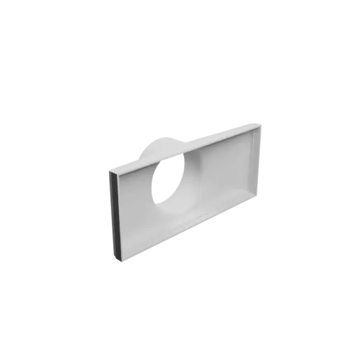 fichier STL Adaptateur de tube rond ⌀92 mm vers rectangulaire 240×100 mm, épaisseur 2 mm