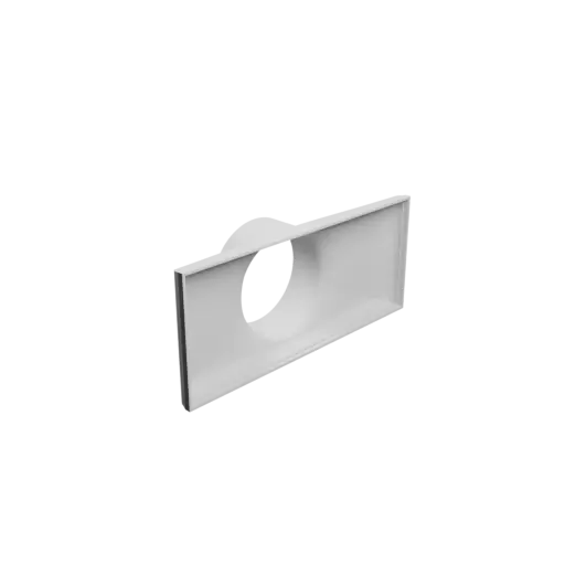 fichier STL Adaptateur de tube rond ⌀92 mm vers rectangulaire 240×100 mm, épaisseur 2 mm
