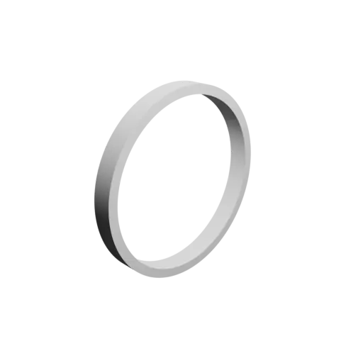 hollow tube STL file OD 66.6 mm, ID 60.2 mm, length 7 mm