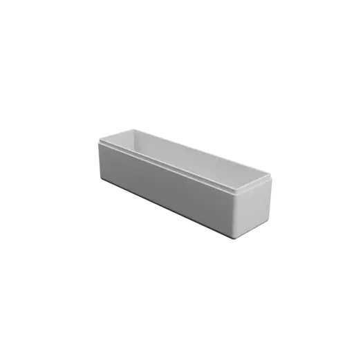 fichier 3D STL boîte rectangulaire avec couvercle - 180×50×50 mm, paroi 3 mm
