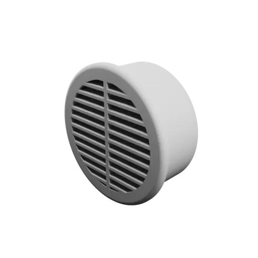 Round air vent STL 3D file ∅ 52 mm, slat angle: 10° with central reinforcement