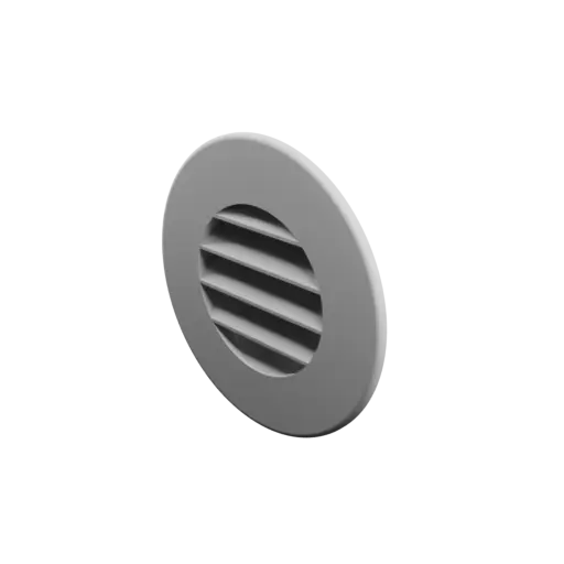 Round air vent STL 3D file ∅ 67 mm, slat angle: 45°