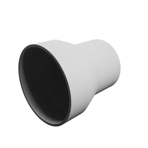 Tubing adapter STL file ⌀ 65–49 mm (Length: 70 mm)